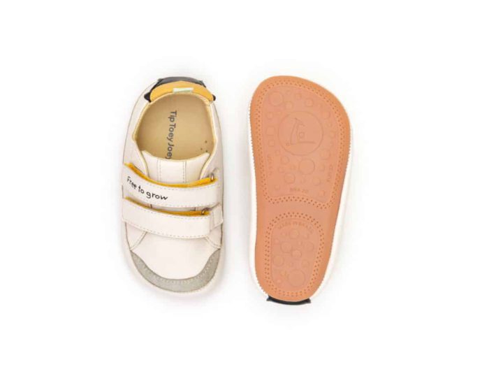Tip Toey Joey - Bossy Play / White with Yellow Velcro