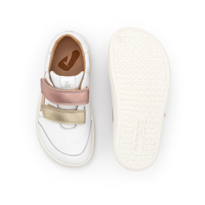 Tip Toey Joey - Ramp Landy - White / Champagne and Rose Gold