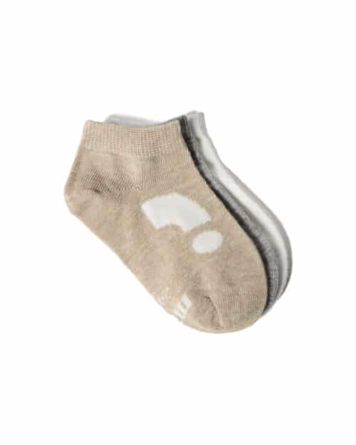muris - Barefoot Ankle Socks Junior - Brown, White & Gray