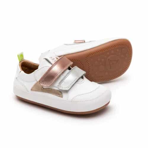 Tip Toey Joey - Landy / White, Sterling Silver & Rose Gold